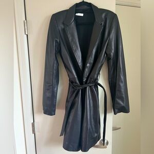 Sablyn Rumor Belted Leather Blazer